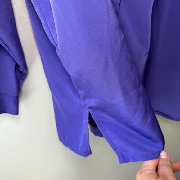Jaclyn Smith Plus Women's Long Sleeve Button Blouse Purple Size 24W - Picture 5 of 8